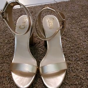 Sam Edelman CIRCUS Gold Platform Sandals
